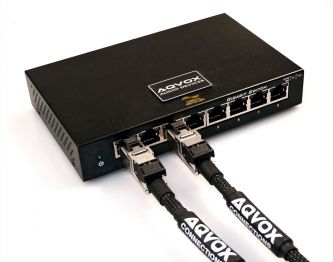 AQVOX SWITCH SE audiophiler High-End Netzwerk LAN Isolator